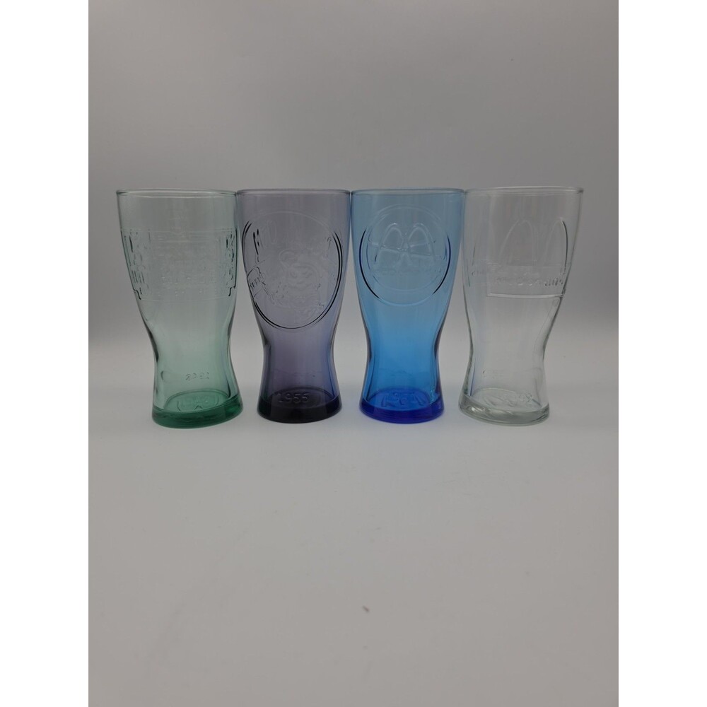 Nice! Vintage Set of 4 Retro McDonald's Glasses 1948 1955 1961 1992